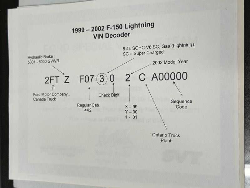 2001 FORD F-150 Lightning
