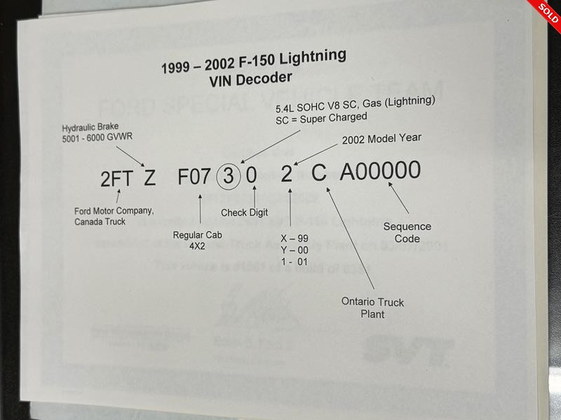 2001 FORD F-150 Lightning